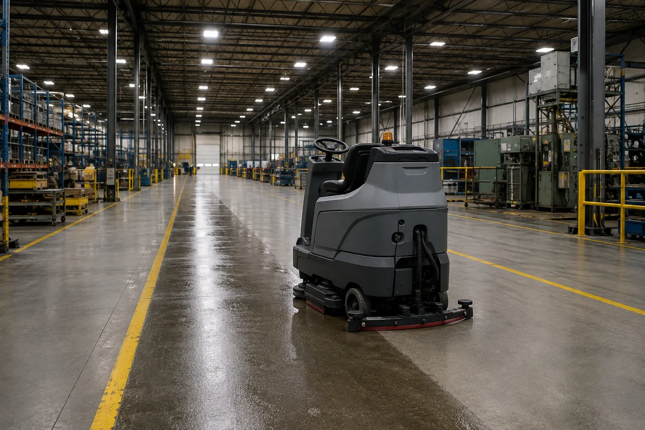 A factories & warehouses space cleaned by Jelly Bean Clean